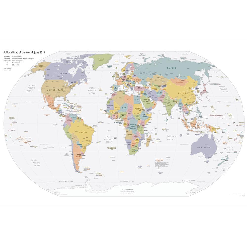 World Map Wall Decor,Home Office Decor,Gift for Geography Lovers,Educational Artwork,Wall Decor,Travel Supplies