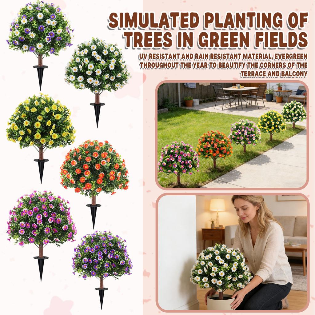 Artificial Green Plants For Outdoor Use In Spring And Summer; Artificial Trees For Courtyard And Garden Decoration; Plant Ornaments.