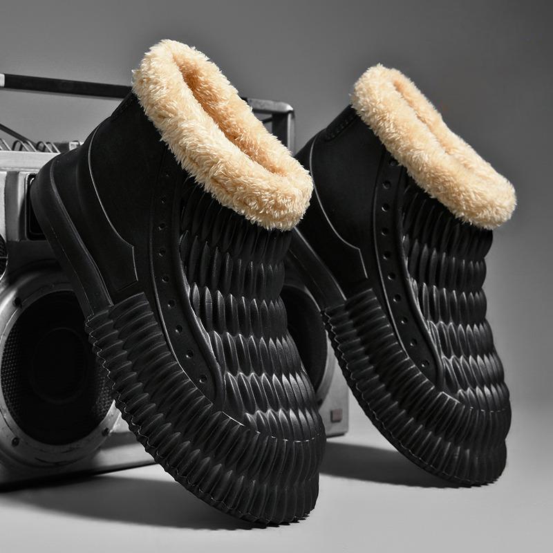 Men Boots Fashion Trend Winter Warm Plush Cotton Shoes For Men Waterproof Snow Boots Plus Size