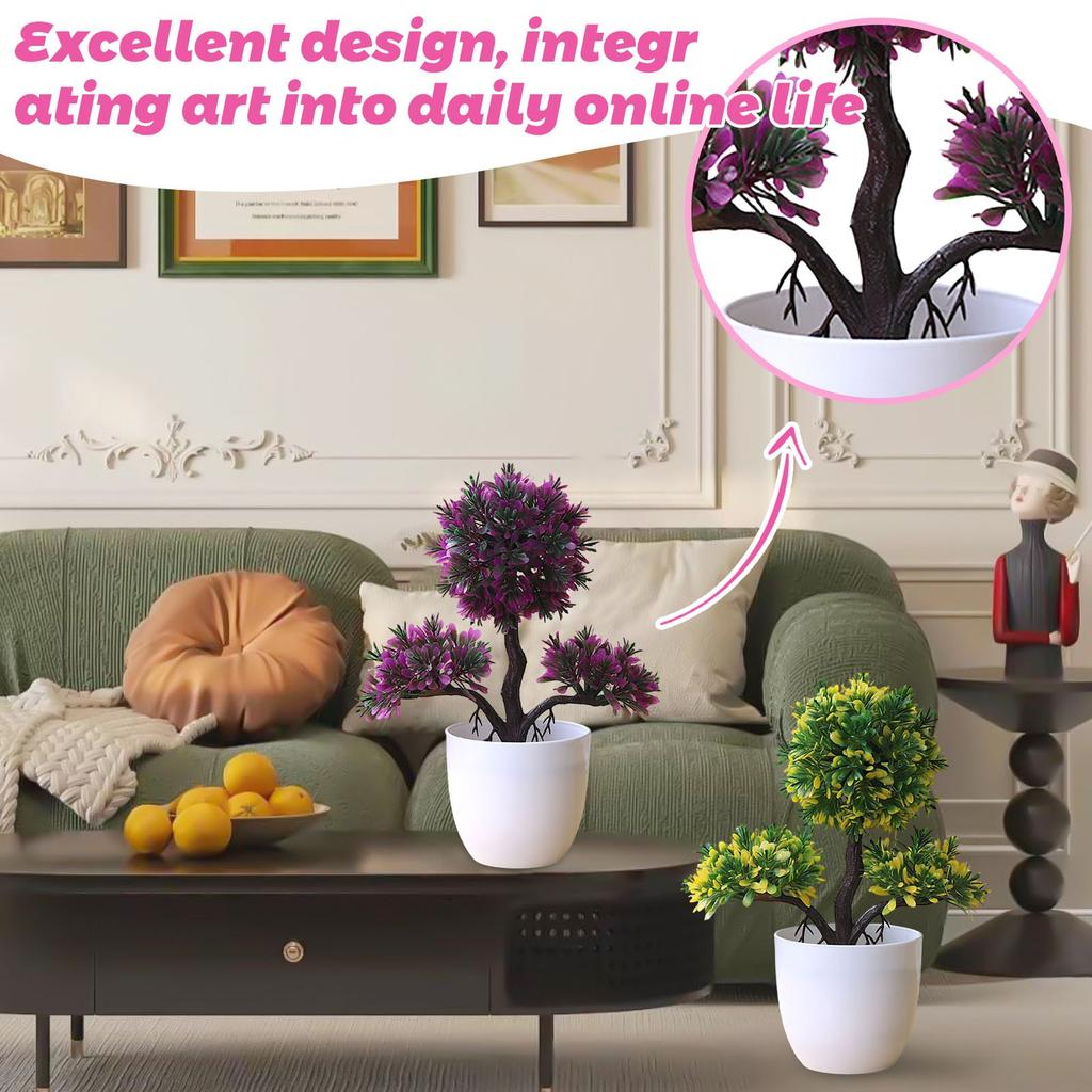 Имитация зеленого растения, украшения в горшках, комбинированные растения, украшения для рабочего стола в помещении, имитация искусственного цветка, растения бонсай