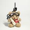 Key Chain Pilot Bear Keychain Rabbit Stuffed Bear Dolls Kawaii Plush Key Ring  Couple Kids
