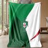 Portugal Football Printed Flannel Blanket Skin Friendly Warm Decorative Throw for Indoor Couch Bed Daily Use