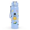 1PC Music Game Doodle Pattern 750ml Color Plastic Sports Water Bottle Leakproof Flip Straw Lid Suitable for Sports Office Home Use