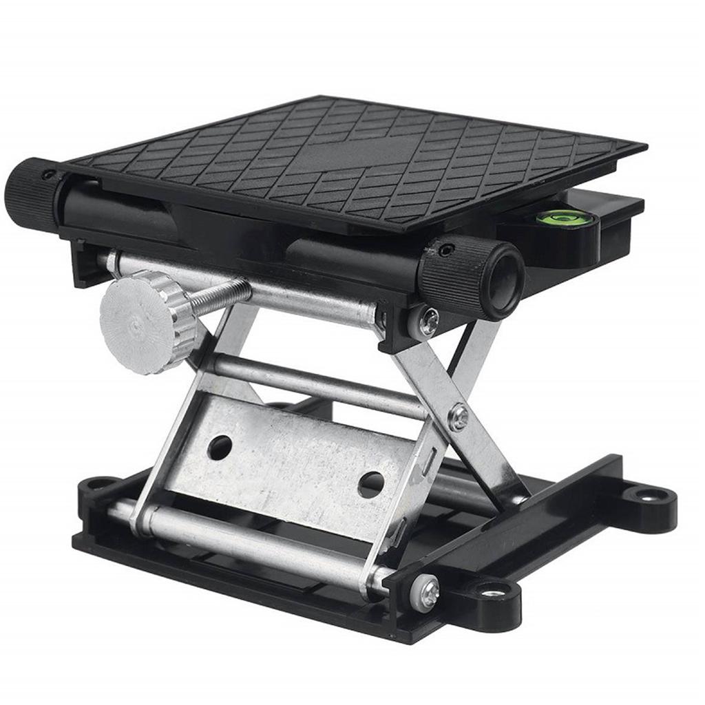 Lab Lift Stand Table Black Aluminum Automatic Leveling Rotatable Scientific Lifting Platform for