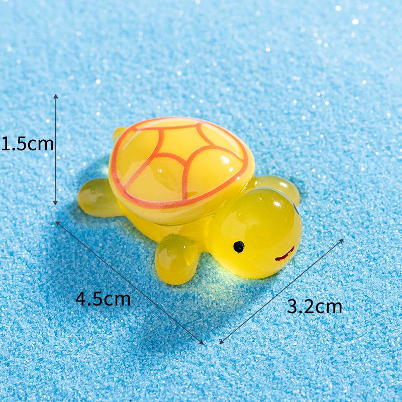 Микропейзаж мультяшный милый светящийся в темноте большой черепаха украшение своими руками слепой мешок черепаха аксессуары стол смоляная безделушка