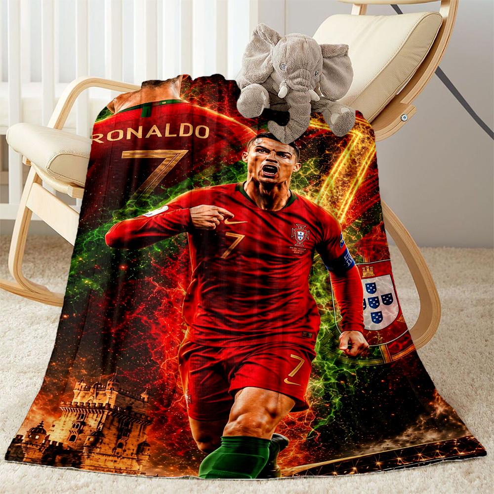 Ronaldo's Iconic Moment Blanket Ultra-Soft Perfect for Sofa Seaside Bedding Four Seasons Multipurpose Warmthful Decor Gifts For Family Or Friends
