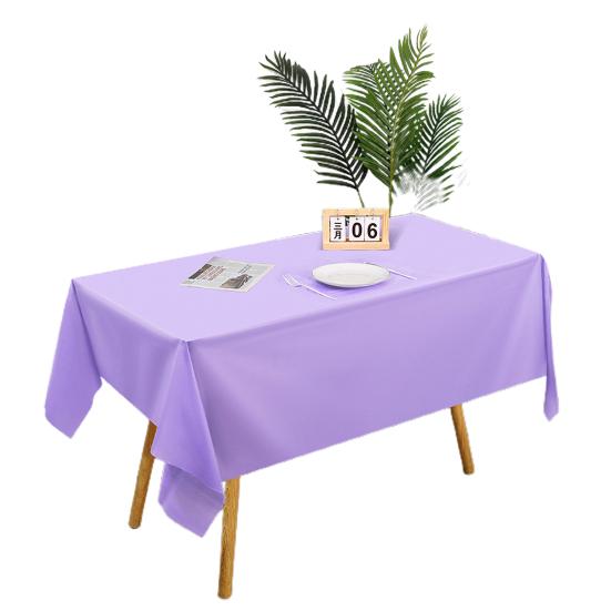 Одноразовая скатерть из полиэтилена, плотная прямоугольная скатерть, простая в использовании, однотонная