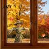 Autumnal Home Embellishment Scarecrow Window Stickers with Realistic Maple Leaf, Pastoral Decals, Waterproof Holiday Party Ornament PVC Static Clings