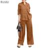 Women Long Sleeve Blouse and Pants Casual Two Piece Suit Sets