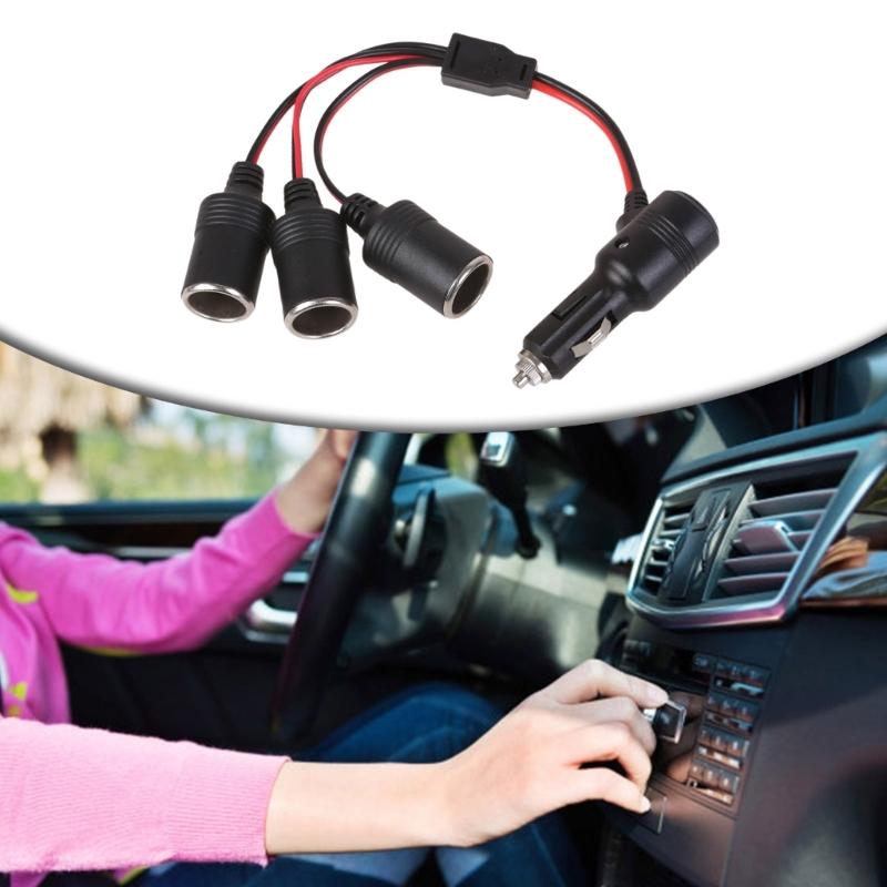12 В-24 В автомобильный прикуриватель разветвитель адаптер кабель шнур с кнопкой переключения питания 1 штекер на 2/4/3 гнездо