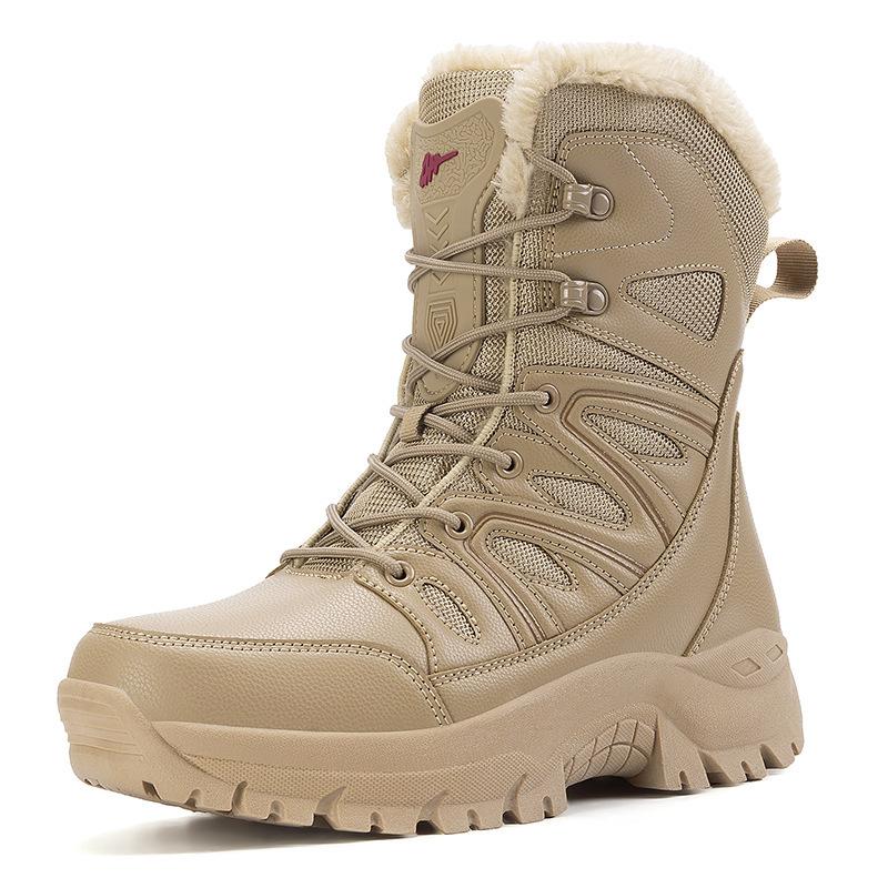 Winter size boots high-top snow boots warm high-top thickened velvet cotton shoes mountaineering snow boots large