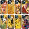 Чехол для телефона Kiss by Gustav Klimt для Apple iPhone 14 13 12 Mini 11 Pro Max 7 8 XR X XS 7 8 Plus SE 2020 2022, черный чехол