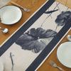 Linen Simple Chinese Style Ink Painting Table Runner Tea Table Strip Coffee Table Flag