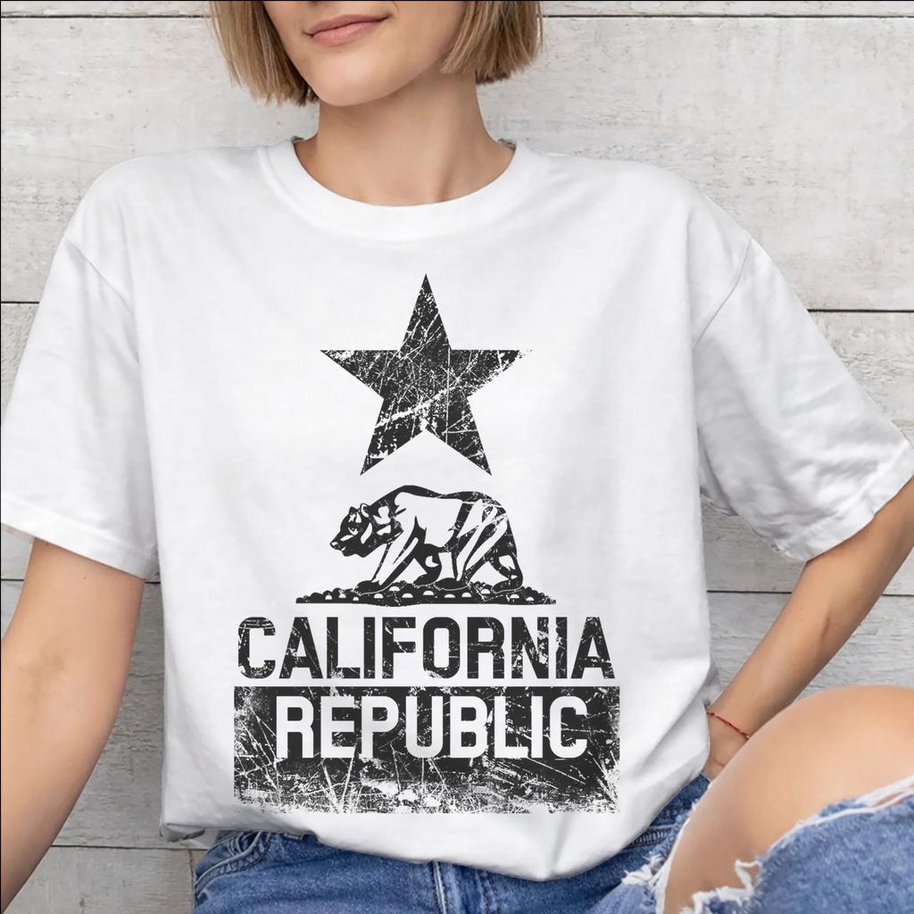 Republic California Accessories Men Women T Shirt Cotton Tee Print Tops Tshirt