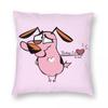 CCourages Cowardly Dog Cute Pillowcase Soft Polyester Cushion Cover Decorations Throw Pillow Case Cover Seater Square Xcm