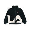 Faux Lamb Wool Logo Sports Casual Jacket Men Jacket Black F51M148926FBK