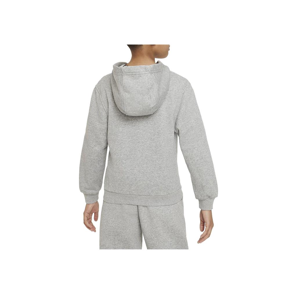 Nike Куртка с капюшоном и длинными рукавами с вышитыми буквами, детские куртки, серая FD3017-063