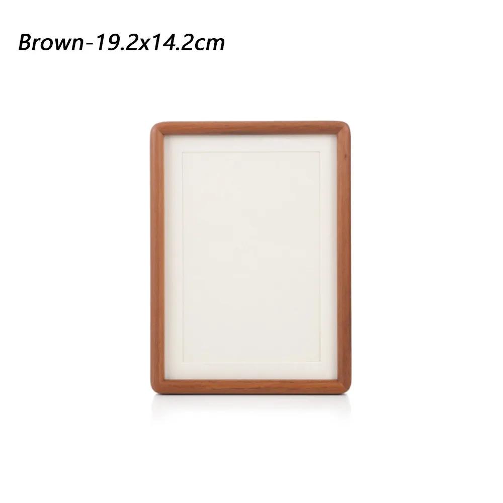 New 6/7/8 Inch Black Walnut Photo Frame Real Wooden Handmade Mortise Tenon Photo Frame Simple Picture Frame