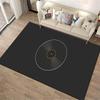 Minimalist Black Carpet with Vinyl Record Pattern for Modern Decor Suitable for use as an anti-slip for living room bedroom sofas