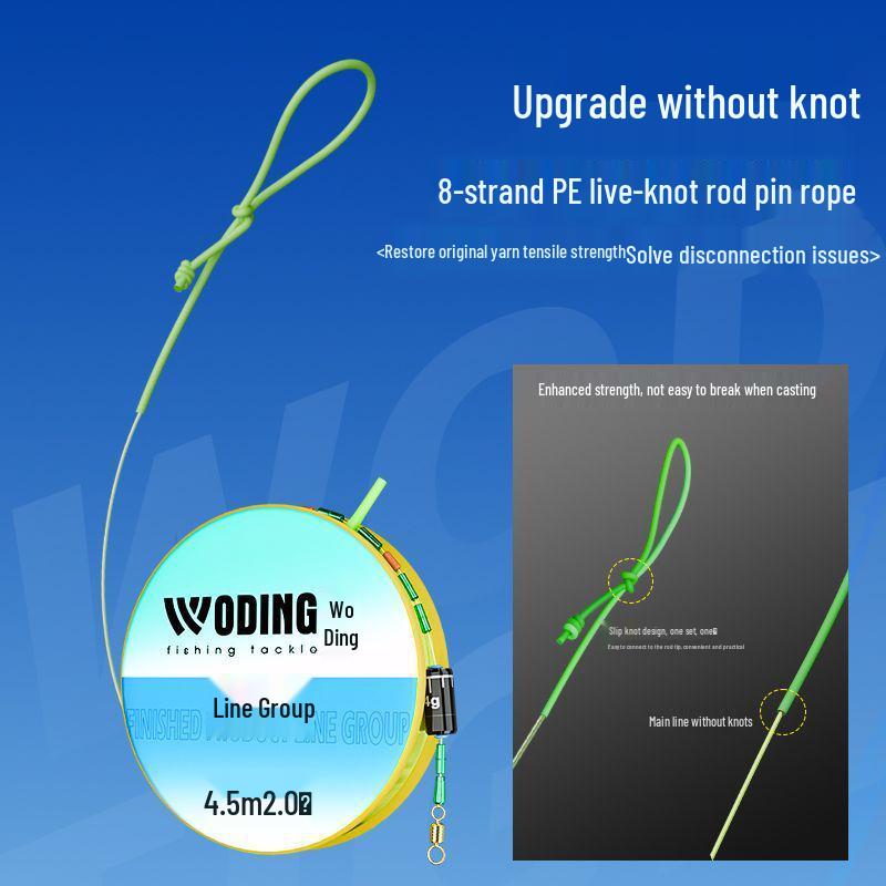 Нейлоновая леска Woding No-Knot – Ручная работа, Высокая прочность на разрыв, Готовая основная леска из импортного натурального шелка.