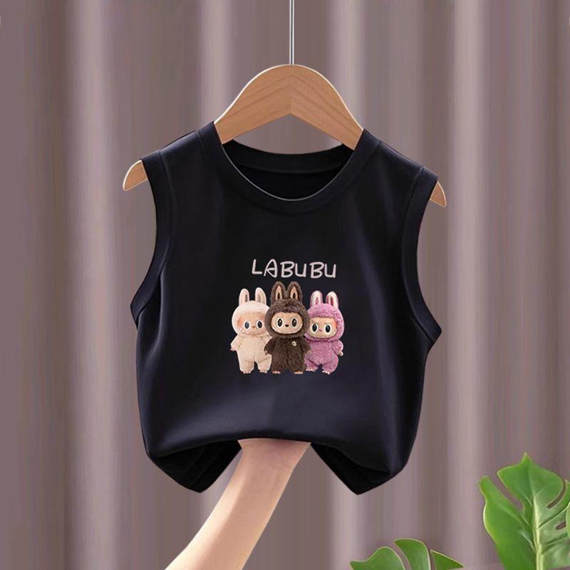 Детский узорчатый жилет без рукавов, летний повседневный топ для мальчиков и девочек