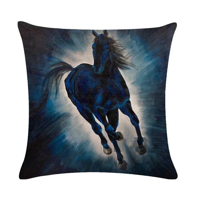Наволочка с рисунком лошади, украшение дома, спальня, офисное сиденье, гостиная, диван, наволочка 40x40, 45x45, 50x50, 60x60 см