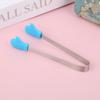 1Pc Silicone Food Tongs Gloves-Shaped Stainless Steel Non-Slip Kitchen Utensil Ice Candy Food Clip Mini Ice Cubestongs
