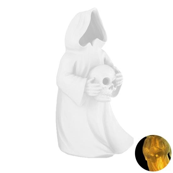 Halloween Decoration 3D Printed Ghosts Figure Faceless Standing Ghost Statue Ornament with LED Tea Lights