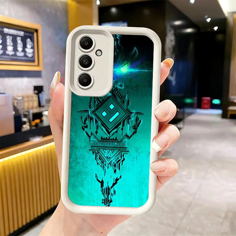 Чехол для телефона Samsung Galaxy A17 A16 A15 A14 A13 Игра Geometry Dash A56 A36 A26 A55 A35 A25 A54 A34 A24 A53 A33 A23 A07 A06
