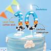 7pcs Toy Inspire Game Story 4h Birthday Number Candles, 4th Birthday Cake Candles for Boys and Girls, Kids Party Supplies