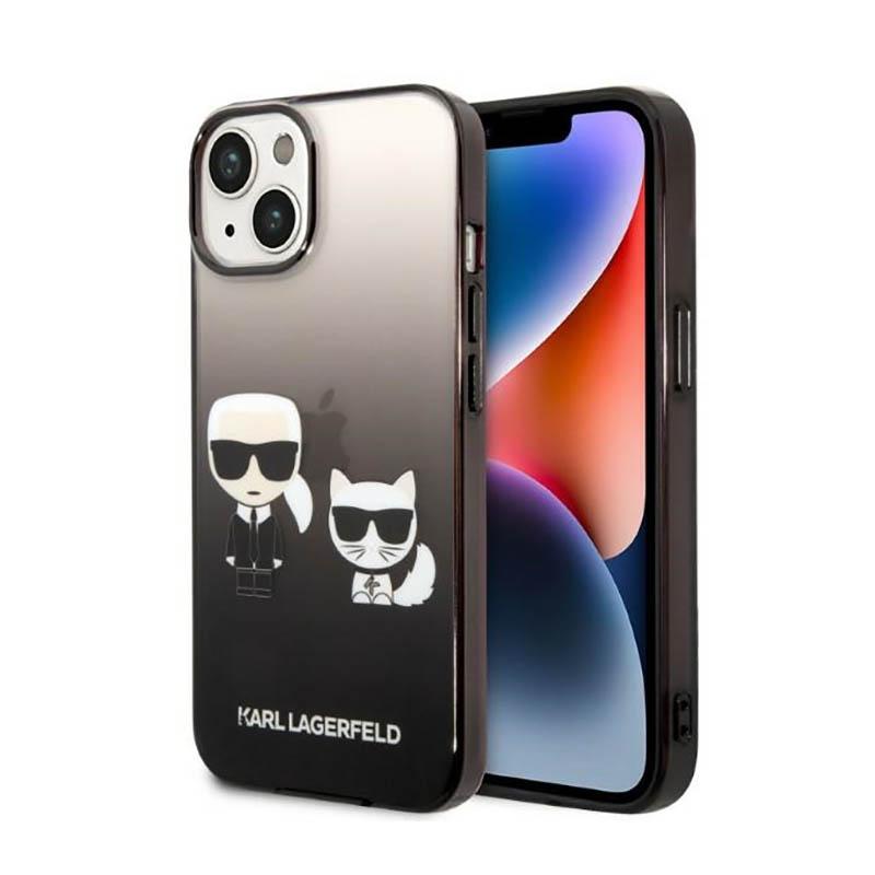 Karl Lagerfeld Gradient Ikonik Karl & Choupette - Etui Iphone 14 Plus (Czarny)
