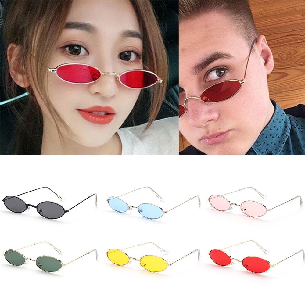 Fashion Design Small Frame Men and Women Sun Glasses Vintage Shades Eyeglasses Oval Sunglasses