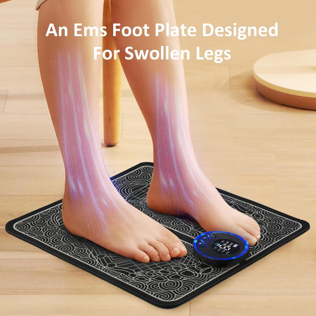 Foot Massager For Muscle Relaxation, 8 Modes And 19 Of Massage Intensity, LCD Display, USB Charging