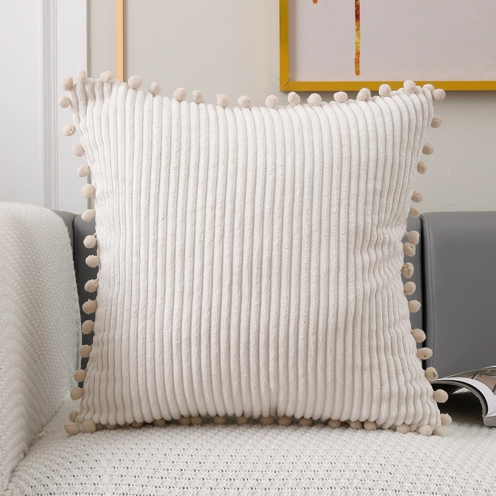 Corduroy Pillowcase Square Sofa Pillow Cover Practical Bohemia Throw Pillow Cover  Car