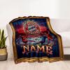Bayern Munich Fan Gear Customize Your Name Blanket Cozy Personalized Blanket Ultra-Soft Throw For Livingroom Bedding Chair Seaside