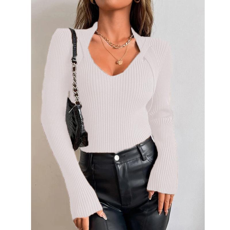 Женская мода с длинным рукавом повседневный пуловер топы осень зима Femme Knit Pull свитер