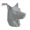 Matte Wolf Sculpture Decor 3D Printed Car Trailer Hitch Decoration, Howling Head Ornament Truck Pendant for SUV Rear Bumper, Finish Outdoor