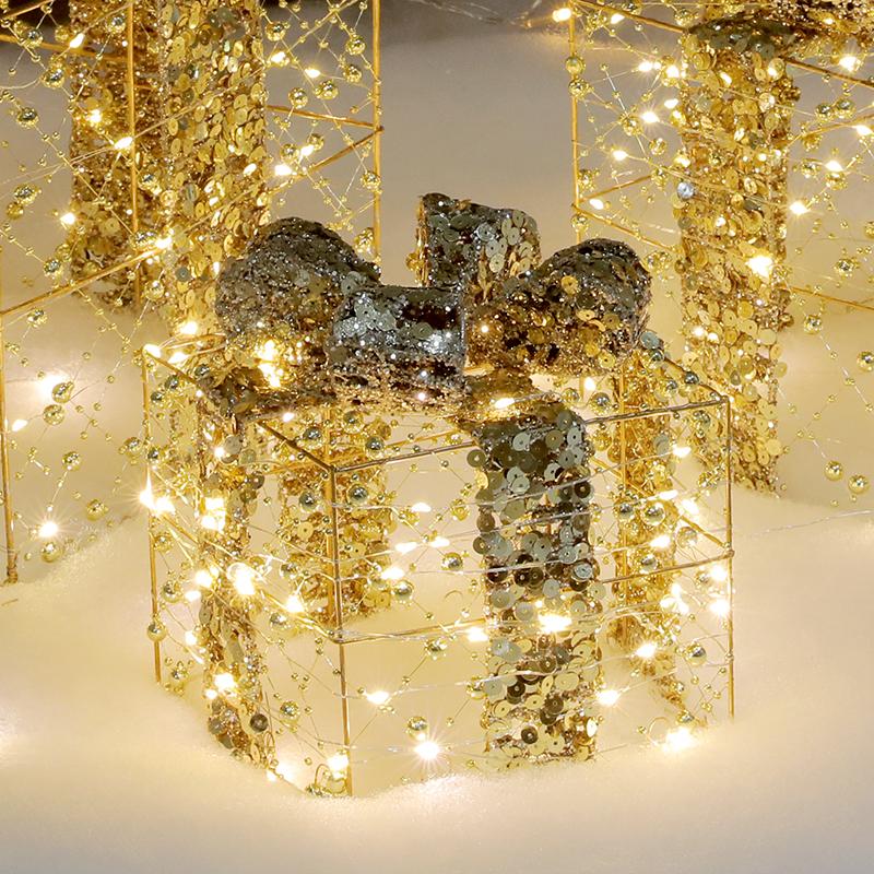 3 штуки рождественских подарочных коробок, украшения для окон на праздничную вечеринку, украшения для рождественской елки, рождественские подарочные коробки, подарочные наборы