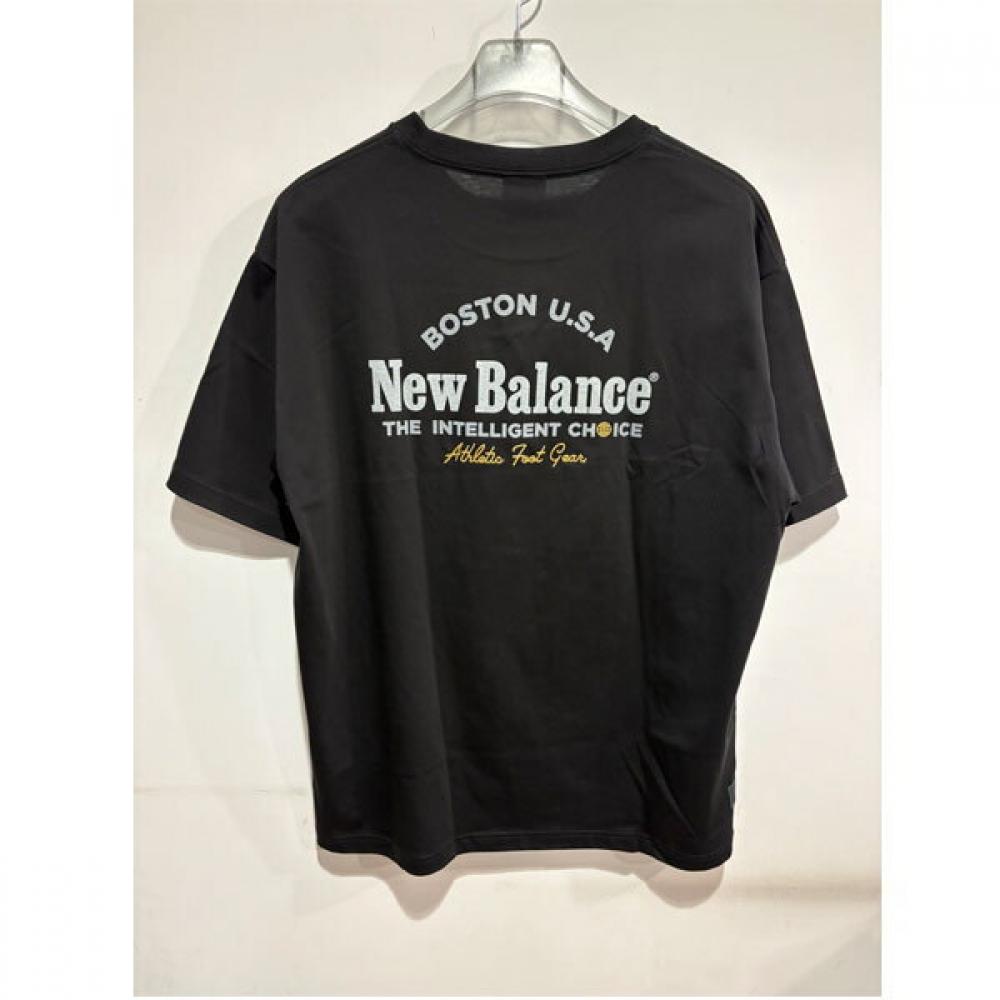 New Balance Футболка с коротким рукавом Uni Flying Boston Nbnef21313 черная
