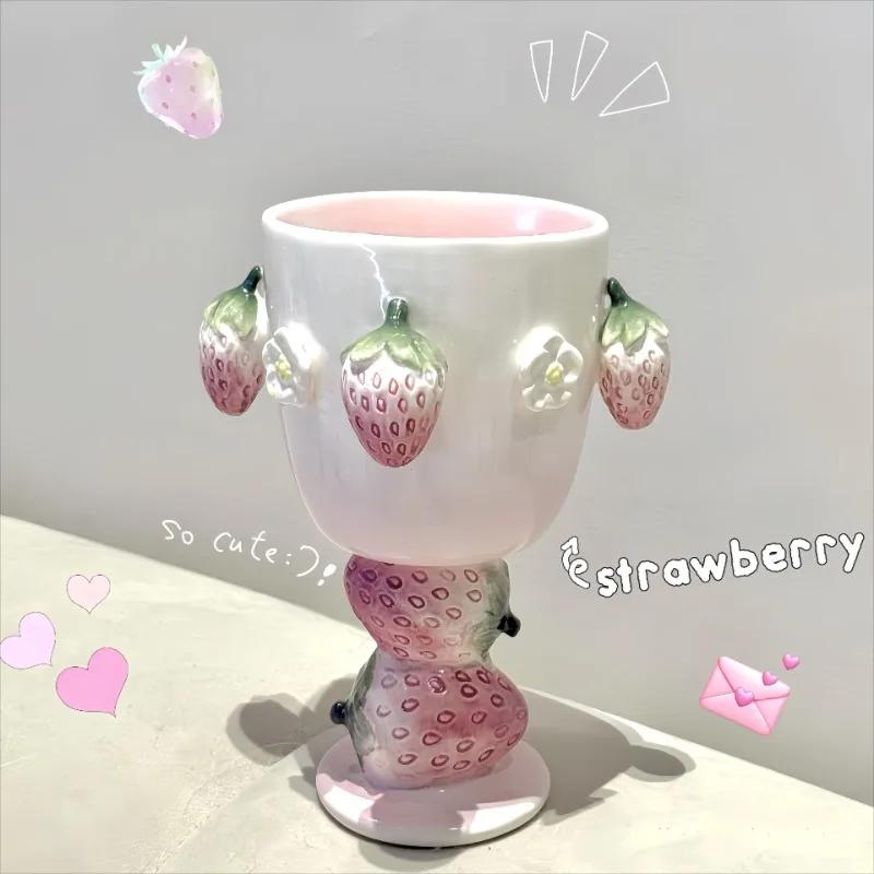 BEPAN Strawberry three-dimensional relief ceramic tableware, rice bowls, soup plates, dumpling plates, salad bowls and pastry plates