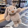 Cute Bunny Plush Toy Stuffed Animal, Soft Fluffy Cuddly Doll for Kids, Birthday Gift, Claw Machine Prize, Comforting Sleep Companion