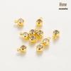 14k Gold-Plated Silicone Adjustable Spacer Beads for DIY Jewelry
