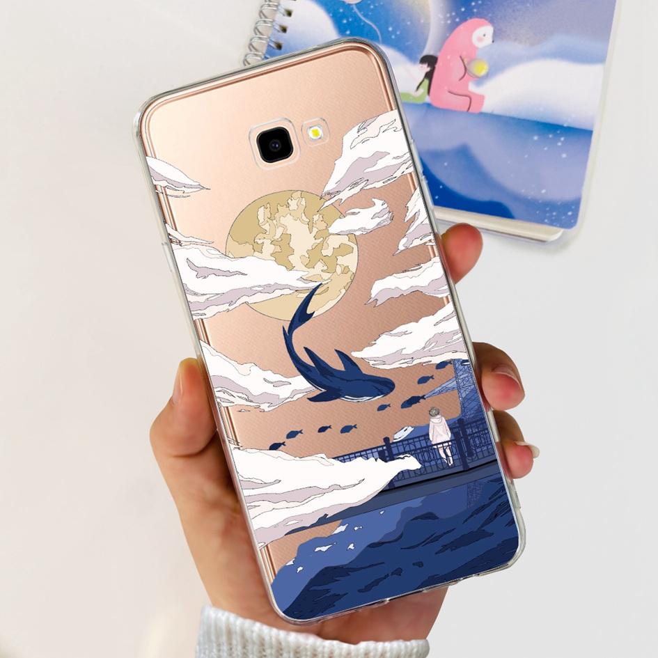 Для Samsung J4 Plus Чехол J415 SM-J415F Силиконовый Чехол Популярный Цветок Прозрачный ТПУ Мягкий Бампер Для Samsung Galaxy J4 2018 J4+ Чехлы