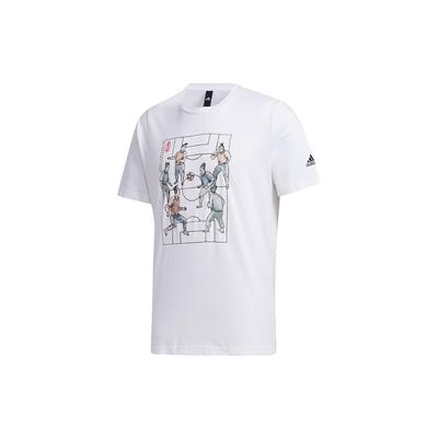 adidas UB GFX Tee 2 Спортивная футболка с коротким рукавом с графическим принтом Мужские топы Белые GF3986