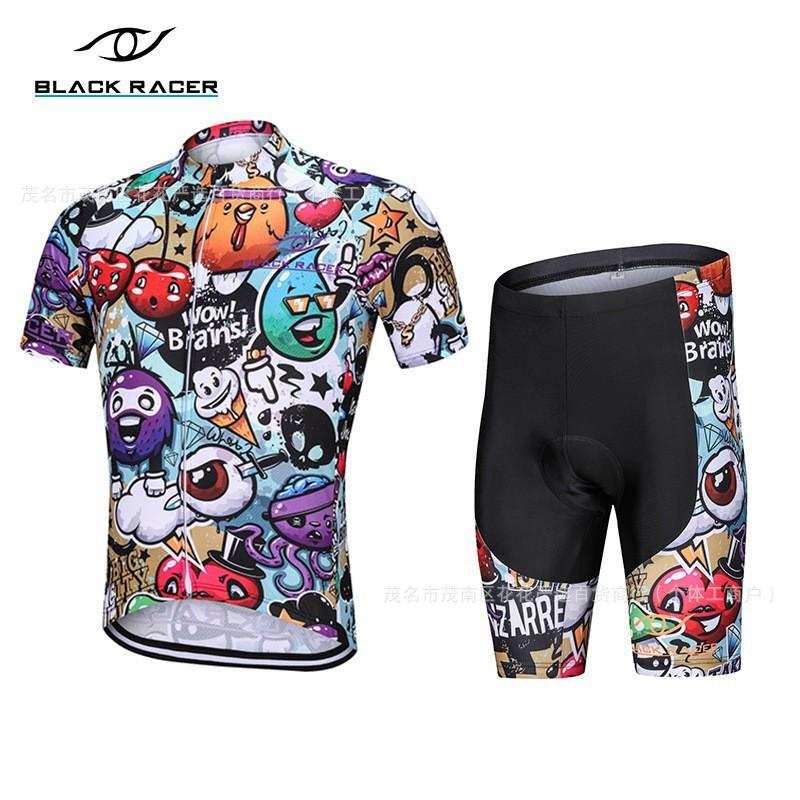 Men Women Cycling Jersey Bib Shorts Set Breathable Quick-Dry Mountain Bike Apparel Outdoor Sport Riding Gear