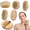 Natural Bristle Brush Soft Wet Dry Skin Body SPA Brush Bath Massager Home Dry Wet Back Shower Brushes Exfoliating Bathing Brush