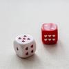 10 шт. 25 мм Акриловые кубики в форме сердца любви с закругленными краями, шестигранные, большие кубики, реквизит для настольных игр для питья, оборудование для казино