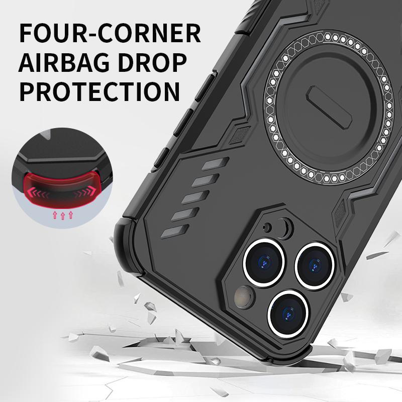 Роскошный магнитный беспроводной чехол Magsafe для iPhone 16 Pro Max 16 Plus, чехол военного класса