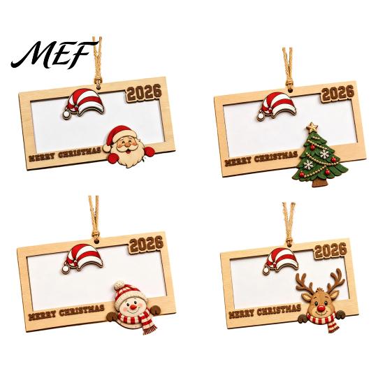 Christmas Tree Hanging Decoration Wooden Money Holders for Cash, Holiday Cash Gift Ornament Gifts Holder Ornaments Xmas Tree, Home Party Supplies Card