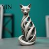 Office Shelf Accents Spiral Cat Sculpture Resin Ornament, Creative Twisted Statue, Artistic Small Crafts Desktop Decor for Home Living Room